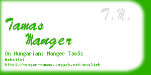 tamas manger business card