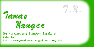 tamas manger business card